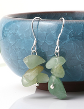 Wholesale GREEN AVENTURINE STONE EARRINGS